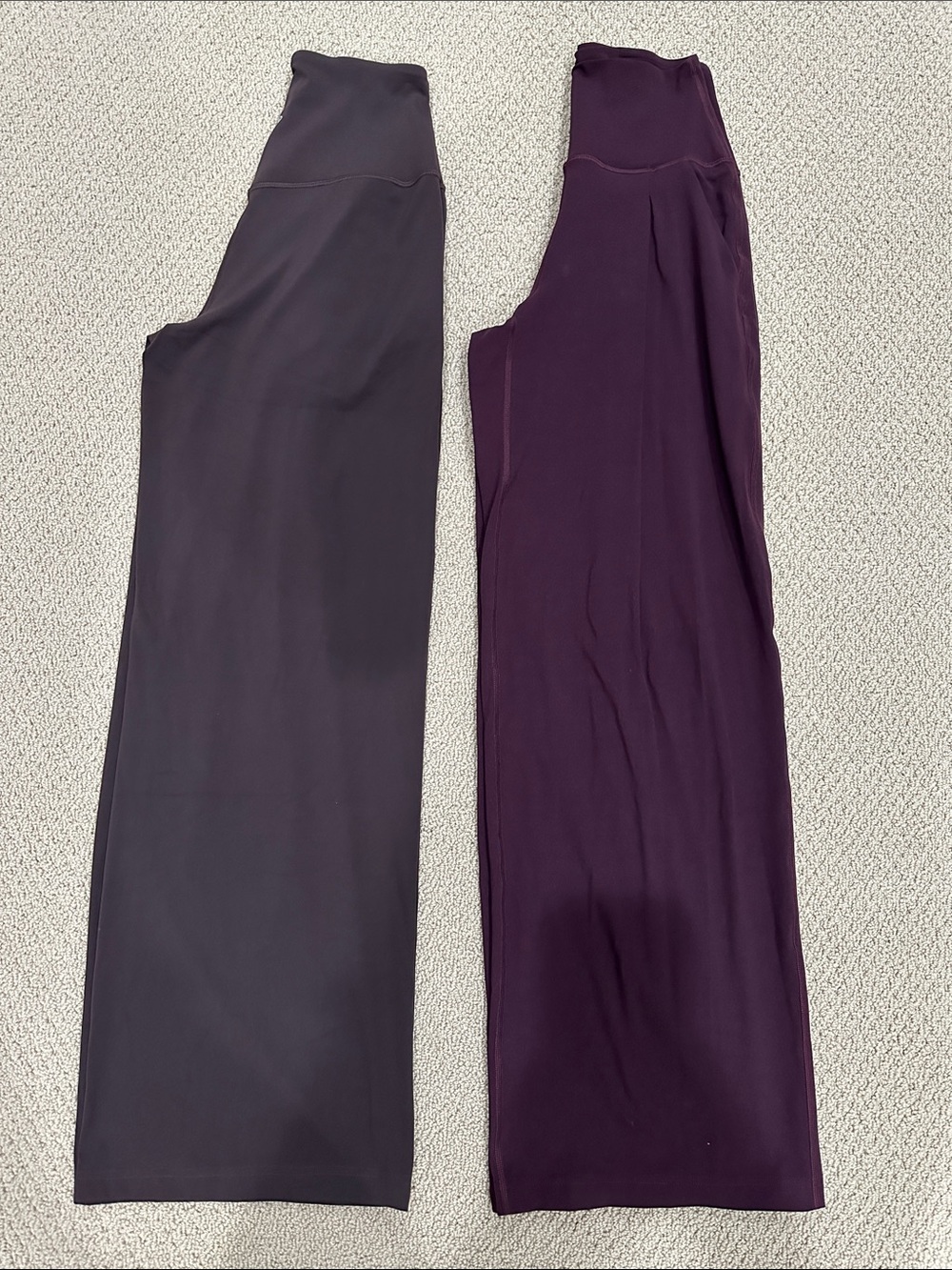 lululemon athletica set of 2 Wide-Leg Pants in Black Plum and Sequoia